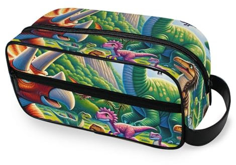 ODAWA Trousse de toilette unisexe à suspendre pour accessoires de toilette, Dinosaures 03, one size