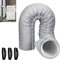 Manchon d'isolation portable pour climatiseur portable, convient aux tuyaux d'échappement de 12,7 cm et 15 cm de diamètre, installation facile avec 3 sangles à boucle réglables, gris clair