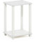 Furinno Table d'appoint simpliste, Petite, Blanc/Blanc