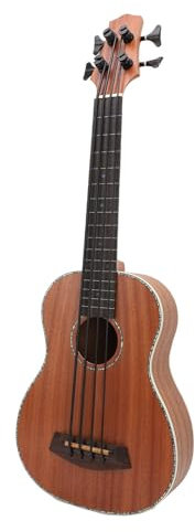 Ukulélé à 4 Cordes, Guitare Basse Acoustique en Bois, 16 Frettes, avec Accordeur moulé Sous Pression Noir et égaliseur pour Concert de Musique