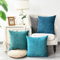 CaliTime Wurf Kissenbezüge Set von 4 Modern Multi-Color Passend Cozy Soft Chenille Kissenbezüge Muscheln für Couch Sofa Home Decor 45cm X 45cm Teal Ocean Blue Lake Blue Grau