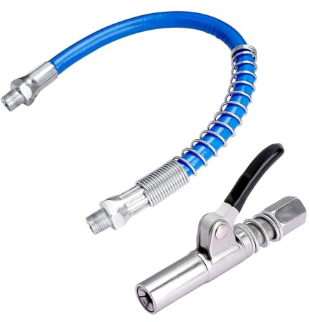 Hsthe Sea Fettpressenkupplung, Schmiernippel mit flexiblem Schlauch, G-Kupplung, Fettpressennippel für alle Fettpressen, NPT-Armaturen