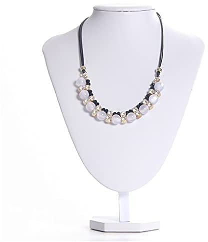 CVNIMV Halskettenhalter Schmuckständer Leder Halskette Schmuck Büste Displayständer Halskette Displayständer Schaufensterpuppe Halskette Büste Schmuck Büste Ständer Display Reg