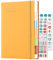 Diario accademico 2025, formato A5, un giorno per pagina da gennaio 2025 a dicembre 2025, elegante organizer con copertina rigida con penna, tasca interna, linguetta mensile colorata, segnalibri,