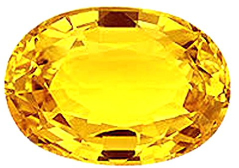 INDIA MADE 7,25 Ratti-zertifizierter gelber Topas natürlicher Edelstein, 1713, Silberfarben, Kreierter Saphir