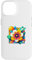 Hülle für iPhone 14 MCM Quadratische Blumenkunst