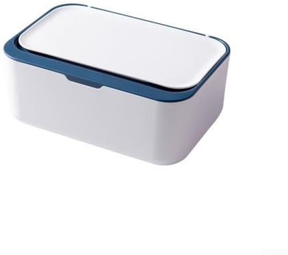 Feuchttücher-Spenderbox für Feuchttücher, Halter für Tücher, mit Deckel, Blau