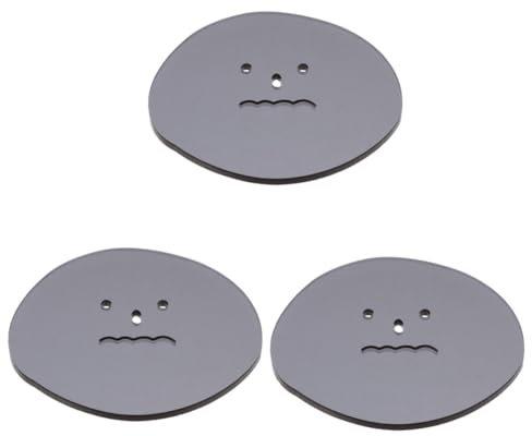 Cabilock 3 Pièces sous-Verres décoratifs drôles sous-Verre Acrylique Coaster Acrylique sous-Verre Original Boire Dessous de Verre Amusants Porte-gobelet à thé Tapis de Tasse de ménage Black