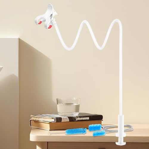 CPAP Schlauchhalter, ADDLIVE CPAP Schlauchhalter Freistehend, 360° Drehung CPAP Schlauch, CPAP Schlauchhalter Aufhänger und Schlauchunterstützung mit CPAP Zubehör Schlauchbürste, Handyhalterung Bett