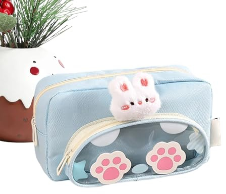 Federmäppchen Organizer | Tierdesign Stationery Aufbewahrung mit | Reißverschluss, Kosmetik-Organizer für Kinder, Mädchen, Studenten, Frauen, Männer, Erwachsene, Highlighters, Eraserroller