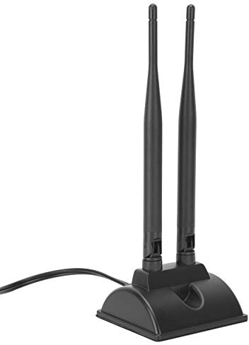 Bewinner WLAN-Antenne 6 DBi Dualband 2,4 GHz 5 GHz mit 6, Fuß RP-SMA-Kabel, Magnetfuß für Router, Range Extender, PC-Adapter Zur Steigerung der Signalstärke und Stabilität