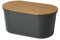 ECHTWERK Brotkasten “FRESH“, Brotbox, Brotaufbewahrung, Platzsparende Aufbewahrungsbox, Brotkorb mit Deckel und Schneidebrett aus Akazienholz, für 1 kg Brot, 37 cm x 22 cm x 17 cm, schwarz