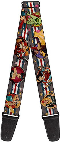 Buckle-Down GS-WJL032 Guitar Strap - DC Bombshell Pin-Up Girls, 2 Wide & 29-54 Length