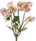 artplants.de Roses de Noël Halla, 6 Fleurs, Rose Clair, 30cm - Fleur Artificielle/Bouquet Artificiel