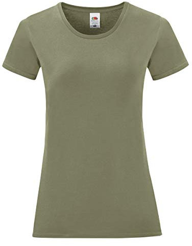 Fruit of the Loom Womens/Ladies Iconic T-Shirt (M) (Classic Olive Green)