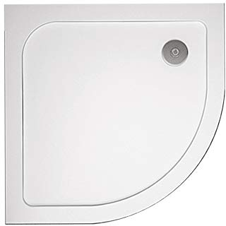 AICA ITALY Piatto Doccia Quadrante Semicircolare Ultraslim 3cm Rinforzato 90x90cm con Sifone Pilettone e Tubo Flessibile