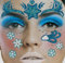 Brandsseller Gesichts-Tattoo EIS Prinzessin - Aufkleber Set Klebetattoos Temporäre Tattoos Halloween/Karneval Frozen Blau