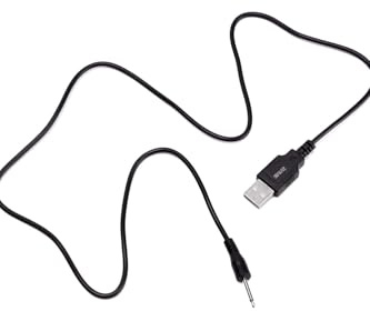 Ann Summers Long Pin to USB Charging Cable 18mm Black | Compatible with Most USB-Rechargeable Toys. USB Rechargeable. Unviersal Adapter.