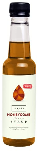 SIMPLY Sugar Free Honeycomb Syrup (250ml) | Low Calorie, Vegan & Nut Free Flavoured Syrup for Coffee, Cocktails & Baking