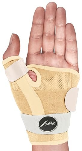 Dr. Arthritis Von Ärzten Entworfen Handgelenk Bandage Daumenbandage Links/Rechts Handgelenkstütze mit Daumenschiene Stabilisierende Handgelenkbandage mit Daumenortthese, Einzelpack, Beige