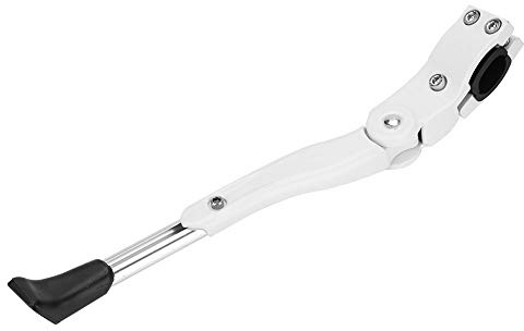 Fahrradständer, Aluminiumlegierung 33cm, Verstellbarer Kickstand für 16-20 Zoll Fahrrad, 24 Zoll - 700c Faltbikes, Weiß (Stadtradelers, Berufskräfte, Fitness-Fahrrad)