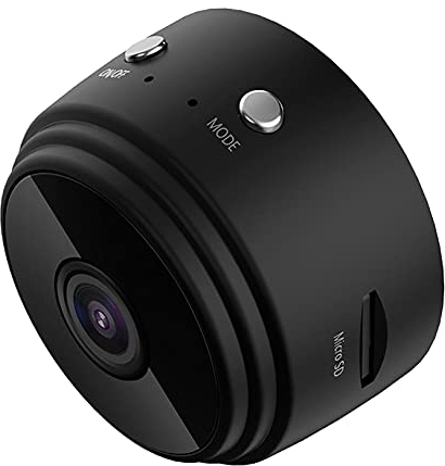 Camera Espion, 1080P HD Mini Camera Surveillance WiFi Interieur Longue Durée de Vie de La Batterie Caméra de Surveillance sans Fil Spy Cam Vision Nocturne Détection de Mouvement Micro Camera (Noir)