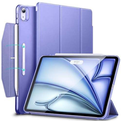 ESR for iPad Air 11 Inch Case 2025/2024, iPad Air 5th/4th Generation 10.9 inch Case (2022/2020), Trifold Smart Stand, Auto Sleep and Wake, Slim and Lightweight, Pencil Pro/USB-C Charging, Lavender