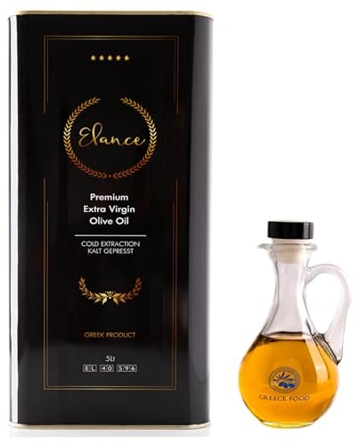 Elance Olivenöl 5 Liter Extra Nativ Premium - Neue Ernte - Direkt aus Kreta, Griechenland - Erste-Güteklasse - 100% Handverlesen