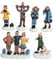 Lumineo Blister 6 Weihnachtsfiguren aus Polyresin