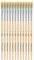 Idena 90095 - Pinceaux de soie, taille 6, avec manche en bois non verni, set de 12, Pinceaux de peinture pour écoliers Hobbykünstler