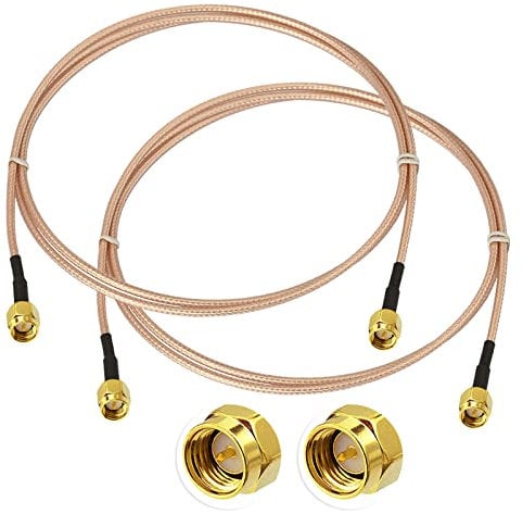 Superbat SMA Kabel 200cm (2 Stück) SMA Stecker auf Stecker Kabel RG316 für SWR-Messgerät Spektrumanalysator Rauscharmen LNA RTL SDR Dongle ADS-B-Empfänger VNA Vektor Netzwerkanalysator Antenne