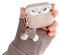 Ownest Kompatibel mit Airpods Pro 2 Hülle, Silikon Aesthetic Girls Golden Love Herz Muster Airpods Pro 2 Case mit Schlüsselanhänger mit Cute Glücks Ball AirPods Schutzhülle - Braun -P