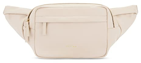 Expatrié Bauchtasche Damen Beige - Justine - Brusttasche für Reise, Festival & Sport - Stylische Bumbag aus PU Kunstleder - Wasserabweisend
