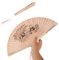 Healifty Handfaltfächer aus Sandelholz, chinesischer/japanischer Retro-Faltfächer für Geburtstage, Tanzpartys, Hochzeiten, Wanddekorationen (Panda)