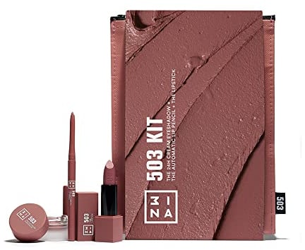 3INA MAKEUP - The 503 Kit - Nude - 3 Nudetöne in einem Set - The Lipstick 503 + The Automatic Lip Pencil 503 + The 24h Cream Eyeshadow 503 - Hochpigmentierte matte Formeln - Vegan - Cruelty Free