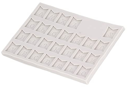 HERCHR Alphabet-Fondant-Silikonform, 3D-Alphabet-Fondant-Silikonform Zum Selbermachen, Flexibel, Hitzebeständig, Leicht Entformbare Silikon-Kuchenform Für Cupcake-Dekor