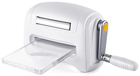 Briartw Weiße Stanzmaschine, manuelle Pressmaschine, Schneidemaschinen zum Basteln, 1 Paar kleine Schneidepads und Mini-Stanzmaschine, für Kartenherstellung, Stanzmaschine zum Basteln