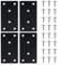 4 piezas soporte de placa perforada conectores planos,50*100*2.0mm refuerzo de madera, soporte de chapa perforada de acero, planchas planas, placa de conexión, escuadra metálica para muebles