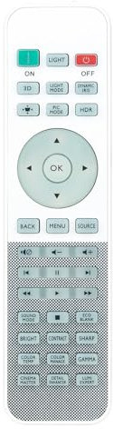 Nouveau Télécommande de Remplacement pour BENQ Projector RCV015 W1090 TH683 W1070+ W2000 W2000+ W1110 HT1075 HT1085ST HT2150ST HT2050 MH684 TH670 W1075 W1080ST+ W1120 W3000 HT2550 TK800M W1700 Remote