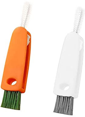 zoneseeQB 3 in 1 Bottle Cap Brushes 2 Pcs Multipurpose Bottle Gap Cleaner Brushes Foldable Groove Gap Cleaning Brushes for Cup Cover, Groove Gap