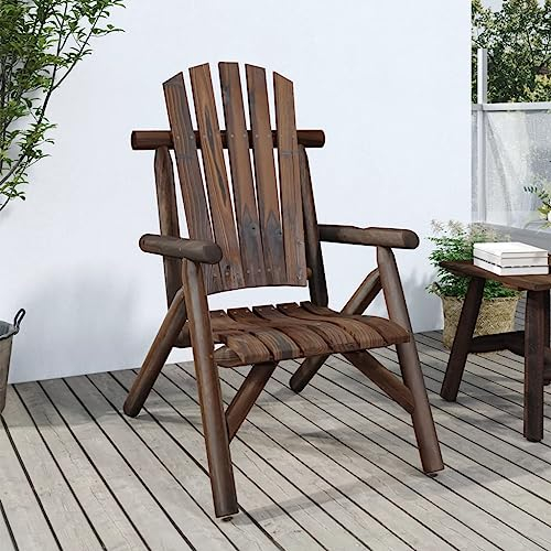 INLIFE Gartenstuhl 68x86x103 cm Massivholz Fichte,12,75 KG,363344