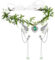Otuuz 2 Stück Damen Elfen Kostüm Set Renaissance Elf Blumenkranz Stirnband mit Blatt und Strass Fee Blumenkrone Tiara Elfen Kopfschmuck Elfen Ohrmanschetten Ohrringe für Mardi Gras Cosplay Party