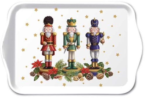 Ambiente Tablett Tray 13x21 cm Christmas Nussknacker Advent Weihnachten Dekotablett Dekoration