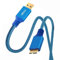 CY Cable USB 3.0 Type-A Male to USB3.0 Micro-B Male Cable Extension Blue Sleeve 5Gbps for Disk SSD Camera Data 60cm