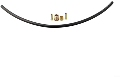 Manguera de compresión de aire con accesorios de cobre, tubo de manguera de bomba de aire de nailon de alta presión, 11.8 pulgadas, longitud de 6 mm de diámetro exterior