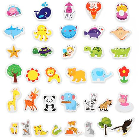 AOEVUIR 36 Pcs Imanes De Nevera De Animales Imán De Refrigerador