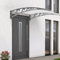 Marquesina para Puerta de Entrada, Toldo Cubierta de Policarbonato en Jardín,Marquesinas Exterior para Puertas y Ventanas,Marquesina para Puertas, 80 * 120cm-gris+Blanco