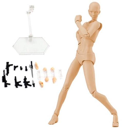 Zeichnung Figur Actionfigur Gesten poable Figur Leichtes Zeichnen Schaufensterpuppen mit Standunterstützung & Zubehör Zeichnung Figure Modell für Künstler skizzieren, Frauenmalerei