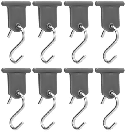 Tyenaza 8er-Pack Wohnmobil-Markisen-Haken-Halterungs-Set, S-förmige RV-Party-Markisen-Lichthalter-Unterstützung für Party-Camping-Zelt