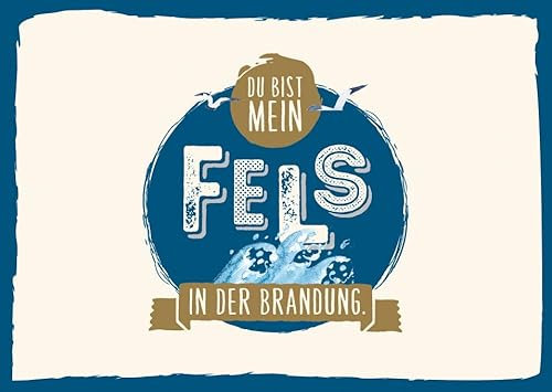 Gutsch Verlag Postkarten-Liebe: Romantische Karte Du bist mein Fels in der Brandung mit maritimem Design für besondere Anlässe